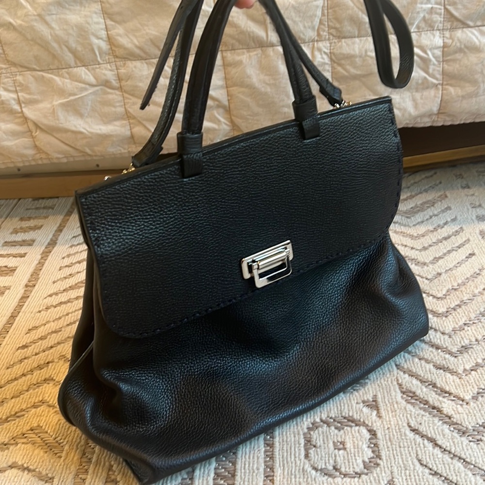 Lucque black leather bag